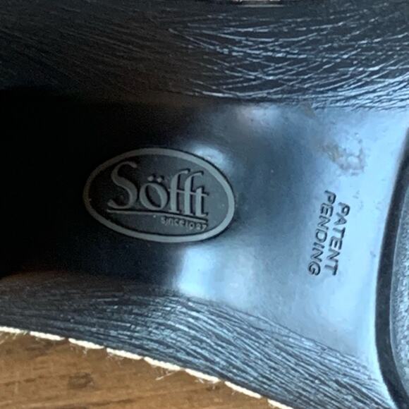 Sofft Clog Mule Womens Size 8.5M Leather Black ShoeTooled Slip-On Work Shoe - Picture 7 of 9